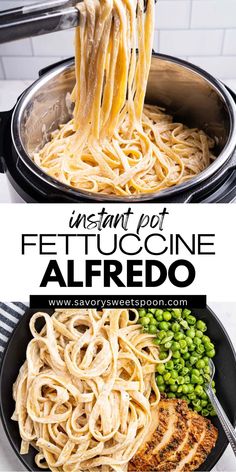 this instant pot fettuccine alfredo is an easy and delicious dinner that's ready in less than 30 minutes