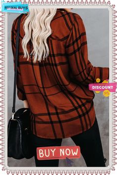 Long Sleeve Plaid Casual Blouse Long Sleeve Plaid, Casual Blouse, Plaid, Long Sleeve, Best Deals