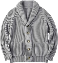 This Men's Shawl Ribbed Button Knit Sweater Cardigan is a high-quality, stylish winterwear option for men. Made from a blend of wool, cashmere, and nylon, the sweater is designed to last. It features a shawl collar and ribbed texture throughout, complimented with four button closure along the right side. Perfect for cold weather, this sweater will keep you warm and cozy. 51% Viscose, 28% Polyester, 21% Nylon Machine Wash Size Chest Waist XXS 29 - 31 27 - 29 XS 30 - 32 28 - 30 S 34 - 36 30 - 32 M Button-up Knit Polo Sweater For Winter, Winter Knit Button-up Polo Sweater, Winter Button-up Knit Polo Sweater, Winter Knit Polo Sweater With Buttons, Knit Button-up Polo Sweater For Winter, Classic Winter Polo Sweater With Buttons, Long Sleeve Polo Sweater With Buttons For Winter, Winter Long Sleeve Polo Sweater With Buttons, Winter Shawl Collar Cardigan With Buttons