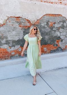 Elevate your style with the You Already Know Maxi Dress! This stunning maxi dress features a square neckline and ruffled short sleeves, perfect for a feminine touch. The smocked backing provides a comfortable and flattering fit, while the soft green color adds a touch of elegance. Plus, with convenient pockets, you'll have everything you need at your fingertips. Perfect for any occasion, this dress is a must-have in your wardrobe. Soft Green Color, Patriotic Tees, Athleisure Tops, Ruffle Shorts, Top Graphic Tees, Glitz And Glam, Halloween Tees, Tee Dress, Gift Accessories