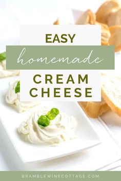 homemade cream cheese recipe with text overlay