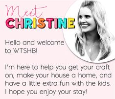 a birthday card for a girl with the words meet cristine and welcome to her