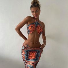 Memory Lanes Bandeau Two Piece Set Long Tight Skirt, Bodycon Suit, Ruched Midi Skirt, Printed Long Skirt, Fest Outfits, Crop Top Dress, Looks Street Style, Looks Chic, Two Piece Dress