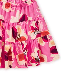 Featuring a lush floral print inspired by our Mexico travels, this tiered skort is so easy-to-wear with an elastic waist and cozy fully-lined interior. Crafted of the softest 100% cotton organdy, this garment is made from fabric that is delicate by nature and may be better suited to special occasions rather than rough-and-tumble romps through the woods. Matching family styles are available in our Sibling Shop. Pink Tiered Skirt With Elastic Waistband, Cute Tiered Skirt For Summer, Cute Tiered Summer Skirt, Tea Collection, Mexico Travel, Be Better, Full Skirt, Lush, Knee Length