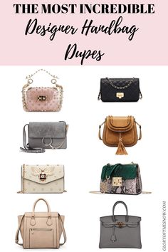 THE ULTIMATE GUIDE TO DESIGNER HANDBAG DUPES - the biggest roundup EVER of the best designer bag dupes on the market! designer bag dupes | designer handbag dupes | designer inspired bags | designer inspired handbags | designer look alike bags | designer dupes | affordable designer dupe bags | best designer bag dupes | Gucci bag dupes | Louis Vuitton dupes | Hermes Birkin dupes | Chanel bag dupes | Chloe bag dupes #bags #handbags #designerdupes Expensive Purses, Designer Inspired Handbags, Louis Vuitton Backpack, Best Designer Bags, Expensive Handbags, Luxury Designer Handbags, Classic Bags, Designer Handbag, Designer Bag