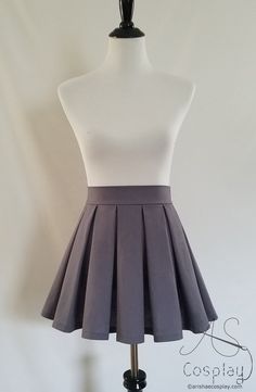 "This custom made pleat mini skirt is great for cosplay or everyday wear, It is made from machine washable 100% cotton fabric and features large, full puffy pleats. It is available in over 200 colors and is custom made in any size including plus sizes. Add a Matching Face Mask to Your Order! The masks ship in 1-2 days and you can preview the fabric in your color preference. https://www.etsy.com/listing/788750961/pleated-face-mask-any-solid-color The design for this skirt is cut in a semi circle Cute School Uniform Outfits, Cute School Uniform, Types Of Pleats, Knife Pleated Skirt, School Uniform Skirts, Pleaded Skirt, Uniform Outfits, Pleats Skirt, School Uniform Outfits