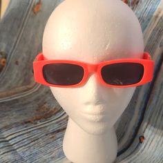 Amazing Colored Sunglasses, Super Cute, Fun, Ideal For Rev Parties. 400ultraviolet Protection Casual Orange Sunglasses With Uva Protection, Fun Orange Tinted Sunglasses, Orange Anti-reflective Sunglasses For Summer, Casual Orange Sunglasses With Uv Protection, Summer Orange Anti-reflective Sunglasses, Orange Plastic Sunglasses With Anti-reflective Coating, Orange Shield Sunglasses With Uv Protection For Summer, Orange Mirrored Shield Sunglasses, Casual Orange Shield Sunglasses With Mirrored Lenses