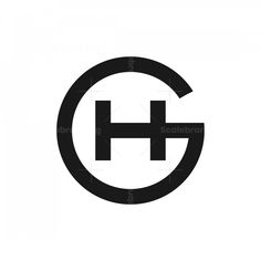 a black and white logo with the letter h in it's center, on a white background