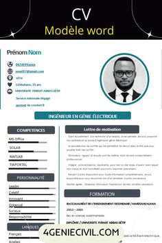 a professional cvn resume with blue accents