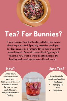 tea for bunnies? info sheet with instructions on how to use it in the kitchen