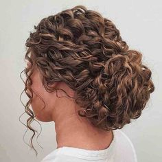 Updo Hairstyles For Curly Hair, Naturally Curly Updo, Cute Updo Hairstyles, Bridesmaid Hair Curly, Cute Hairstyles Updos