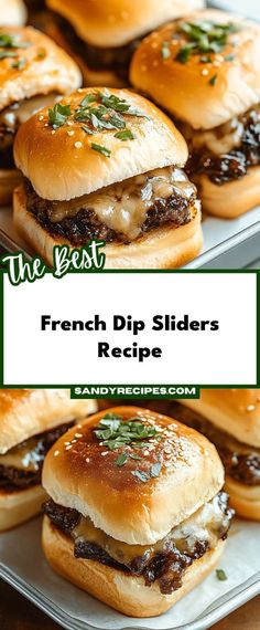 These French Dip Sliders feature tender beef, melted cheese, and savory au jus, all nestled in soft slider rolls. Perfect for a cozy gathering, they offer a delicious twist on a classic favorite.