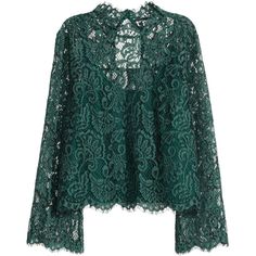 Lace Blouse $39.99 ($40) ❤ liked on Polyvore featuring tops, blouses, long cami, green top, long lace camisole, long lace cami and long camisole Lace Blouse Outfit, Green Lace Blouse, Kebaya Modern Dress, Green Lace Top, Estilo Hijab, Bodycon Dress Formal, Kebaya Dress, Gorgeous Blouses, Lace Jacket