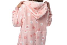 Slip into Comfort and let the stress melt away as you snuggle up in this luxurious and ultra-soft fleece pajama. Instantly wrap your body in comfort and warmth .Ciao Bella Miao fleece pajamas come with paws and hearts for an irresistibly adorable look. Elastic cuffs - Featuring elastic cuffs at the wrists and ankles for a fitted look and full-zip closure for easy wearability. - Drawstring hood - Adjust the hoodie to make sure your ears stay toasty, whether you're outside or inside. -Softest flee