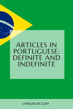 the cover of articles in portuguese, with an image of a flag and a green background