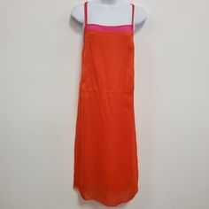 New With Tags (See Pics For Details) Features: Style Profile: Lightweight Flowy Vibrant Beach Vacation Summer Flaws: No Holes, Stains, Or Tears Please See Photos For Measurements (In Inches). We Are Happy To Answer Your Questions! Washing Instructions: Dry Clean Size: 6 Super Fast Shipping: We Ship Out The Next Business Day! Fitted Orange Sleeveless Slip Dress, Fitted Sleeveless Orange Slip Dress, Red Midi Slip Dress For Spring, Red Silk Slip Dress For Spring, Fitted Orange Slip Dress For Spring, Red Mini Dress For Summer Daywear, Orange Silk Midi Dress For Spring, Red Slip Dress For The Beach, Red Slip Dress For Beach