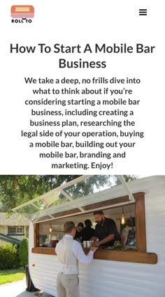 Wedding guest being served from a mobile bar at an event Mobil Bar Ideas, Drink Business, Camper Bar Ideas, Mobile Bar Camper, Bar Business Ideas, Mobile Bar Trailer Ideas, Diy Mobile Bar How To Build