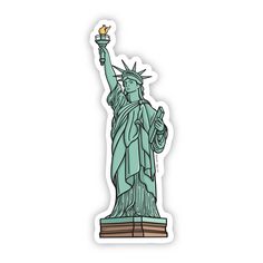 the statue of liberty sticker on a white background