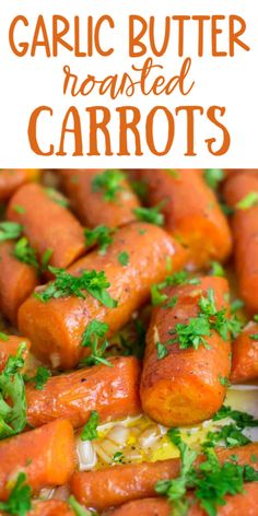 there are carrots that have been cooked and garnished with parsley