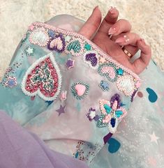 Pastel Embroidery, Basic Hand Embroidery Stitches, Clothes Embroidery Diy, Girl Aesthetics, Hand Beaded Embroidery, Bead Embroidery Patterns, Abaya Designs, Embroidery On Clothes, Desi Girl