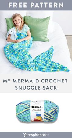 the mermaid crochet snuggle sack is on sale