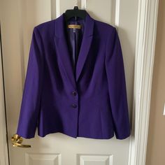 Nixon Boutique Purple 2 Button Blazer, Size 12, 97% Polyester, 3 % Elastane, Nwot, Great Work Blazer. Note Top Button Fell Off (Missing) I Can’t Not Locate Where Placed. Purple Workwear Blazer With Button Closure, Purple Blazer For Work, Purple Buttoned Blazer For Office, Purple Office Blazer With Buttons, Joker Costume, Purple Blazer, Work Blazer, Blazer Women, Nixon