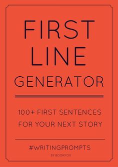 the first line generator for your next story