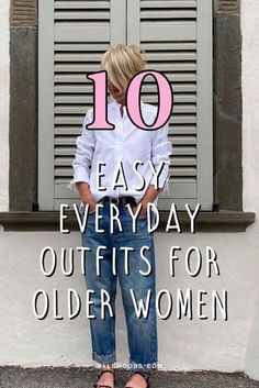 10 easy everyday outfits for older women Outfits For Older Women, Easy Everyday Outfits, 70 Year Old Women, 50 Womens Fashion, Stylish Outfits For Women, Stylish Outfits For Women Over 50, Clothes For Women Over 50, Outfits For Women Over 50, Skandinavian Fashion