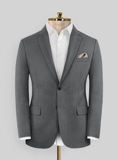 Let your style boldly express itself with our Marco Stretch Steel Gray Wool Suit – a perfect blend of fashion and confidence. Meticulously crafted from a wool blend, this suit showcases a captivating solid pattern. Its understated gray shade establishes a harmonious and sophisticated aesthetic. The seamless integration of comfort and chic ensures that you command attention at any event. Whether you're closing a deal or gracing a glamorous event, this suit guarantees you'll make a lasting impress Grey Wool Suit, Harris Tweed Jacket, Herringbone Jacket, Sophisticated Aesthetic, Oxford Blue, Grey Tweed, Tweed Suits, Linen Suit, Patches Jacket