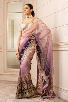 Buy Tarun Tahiliani Peach Sheer Silk Embroidered Lehenga Saree Set Online | Aza Fashions Tarun Tahiliani Lehenga, Lehenga Stitching, Ridhima Bhasin, Vani Vats, Latest Bridal Lehenga Designs, Sabyasachi Sarees, Bridal Lehenga Designs, Latest Bridal Lehenga, Anushree Reddy