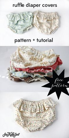 the instructions for how to make ruffle diaper covers