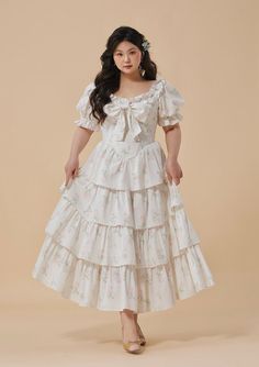 Cute Dress Plus Size, Corset Plus Size Dress, Marie Antoinette Modern Outfit, Cute Dresses Plus Size, Cottage Core Outfits Plus Size, Soft Romantic Outfits, Pretty Plus Size Women, Plus Size Fall Dresses, Dress For Big Size Woman