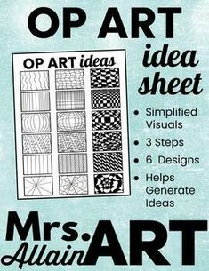 an advertisement for the art idea sheet