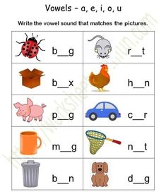 worksheet with words and pictures to help students learn the letter sounds in english