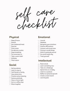 Weekly Self Care Checklist, Weekly Self Care, Self Care Checklist, Self Care Bullet Journal, Learning To Say No, Self Confidence Tips, Healthy Routine, Get My Life Together, Confidence Tips