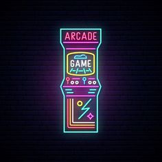 Arcade Game Zone Neon Sign Game Zone, Arcade Game Machines, Commercial Signs, Gameboy Color, Nixie Tube, Game Machine, Retro Video, Arcade Machine, Neon Wallpaper