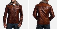 Buy Evan Hart Fur Brown Leather Jacket For Men Made of Sheepskin Leather. Free Shipping in USA, UK, Canada, Australia & Worldwide With Custom Made to Measure Option. Brown Biker Jacket For Formal Winter Wear, Fitted Leather Jacket With Leather Lining For Winter, Leather Jacket For Men, Jacket For Men, Brown Leather Jacket, Leather Jacket Men, Brown Leather, Mens Jackets, Custom Made