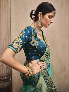 Breathtaking sky green silk woven saree online for women which is crafted from silk fabric and comes with silk blend blouse. Party Wear For Women, Designer Sarees Wedding, Blouse Stitching, Sky Green, Indian Wedding Wear, Bridal Lehenga Choli, Art Silk Sarees, Designer Lehenga Choli, Fancy Blouses