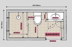 the bathroom floor plan is shown with measurements