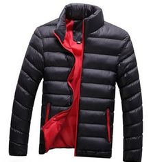 Autumn Winter Warm Windbreaker Men Jackets Jacket Types, Mens Coats Casual, Quilted Jacket Men, Mens Fashion Winter, Quilted Outerwear, Fashion Stand, Casual Outwear, Mens Jackets Casual