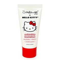 Hello Kitty Moisturizing Hand Crème - Strawberry Peach (1 unit) Creme Hello Kitty, Hello Kitty X Creme, Hello Kitty Skincare Products, Creme Shop Hello Kitty, Hello Kitty Hand Cream, Disney Duos, Face Tools, Hair Care Tools, Beauty Creations