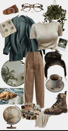 Creative Casual Outfits, Witchy Casual Outfit, Fawn Clothes, Modern Cottage Core Outfit, Bookish Outfits, Look 80s, Dark Academia Outfits, Look Grunge, Academia Outfits