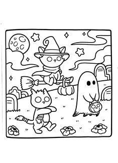 Ghost Colouring Pages, Bobbie Goods Coloring Pages Ghost, Coco Wyo Halloween Coloring Pages, Spooky Season Coloring Pages, Cute Free Coloring Pages, Bobbie Goods Coloring Pages Halloween, Easy Coloring Pages For Teens, Cute Spooky Coloring Pages, Spooky Halloween Coloring Pages