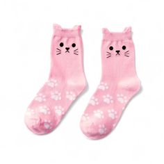 Cat Cartoon Crew Socks with Paw Pattern. Includes adorable cat theme gift box, perfect for gifting! One Size. Includes 3 pairs of socks:1x Pink, 1x Gray and 1x White. Adorably wrapped in ready to gift box. Arrives ready to gift in cute shipping box with gift box carefully packed inside. Playful Pink Socks For Gift, Playful Pink Socks For Gifts, Pink Comfortable Socks For Gift, Comfortable Pink Socks For Gift, Comfortable Pink Socks For Gifts, Comfortable Pink Socks As A Gift, Pink Novelty Socks For Gift, Soft Casual Socks For Gift, Casual Soft Socks Gift Set