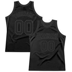 a black basketball jersey with the number 00 on it and an inscription that reads, team name