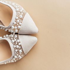 Pointy Heels, Pearl Embroidery, Shoe Company, Wedding Sandals, Low Block Heels, Womens Wedding Shoes, Different Dresses, Ivory Wedding, Soft Suede