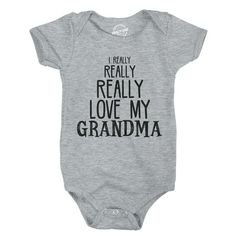 My grandma is the best grandma ever! I love her so much. Crazy Dog T Shirts has all the hilarious gifts for the fun Grandmas! At Crazy Dog T Shirts, we pride ourselves in making gifts every family member will love like funny socks, awesome tees, cozy hoodies, coffee mugs and more! Show your granny you love being their family with a funny, stylish shirt today. Crazy Dogs baby clothes are a parents dream cute, comfortable, and affordable! Sizes span from newborn to toddler, so you have an adorable Funny Baby Shirts, Auntie Baby, Nerdy Shirts, Funny Baby Clothes, Grandpa Funny, Mommy Baby, Newborn Outfit, Cute Rompers, Crazy Dog