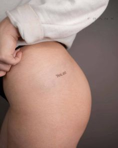 Yes Sir Tattoo, Small Hip Tattoos Women, Private Tattoos, Tiny Heart Tattoos, Back Tattoo Women