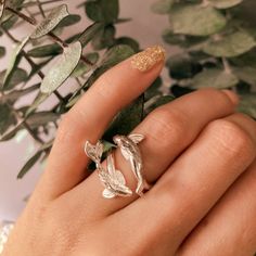 KOI RING Material: Solid 14k Gold, Solid 14k White Gold, Solid 14k Rose Gold, 18k Gold Plate, or Solid Sterling Silver The legend says ‘When a Koi fish has reached the age of 1000 day's he will develop a ring around his body, this is when he becomes a Dragon and flies up in to the sky.’ The Koi Ring ring symbolizes wisdom and fortune, as well as this mythic fish's beauty and grace. This piece comes in a lovely Amelia Ray Jewelry gift box. My pieces are ideal gifts for birthdays, holidays, annive Sterling Silver Fish-shaped Jewelry, Functional Jewelry, 3d Printed Jewelry, Solid Gold Chains, Printed Jewelry, A Dragon, Koi Fish, Ring Ring, Jewelry Pouch