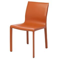 an orange chair on a white background